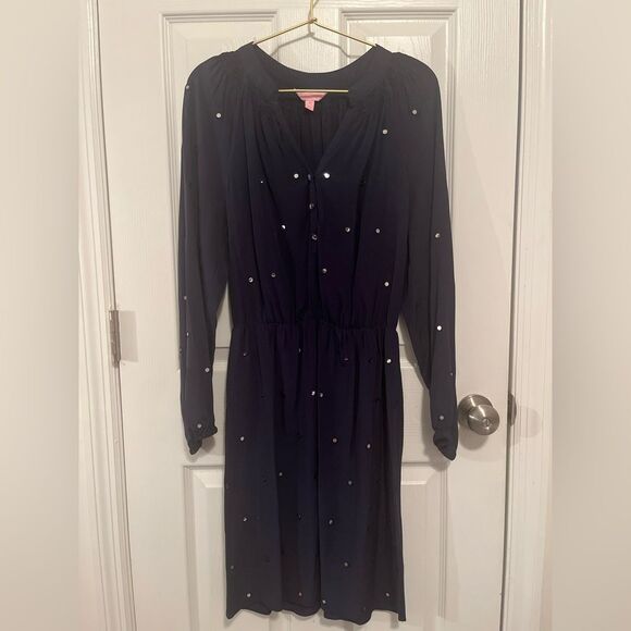 Lilly Pulitzer Silk Mirrored Long Sleeve Dress - Picture 2 of 11